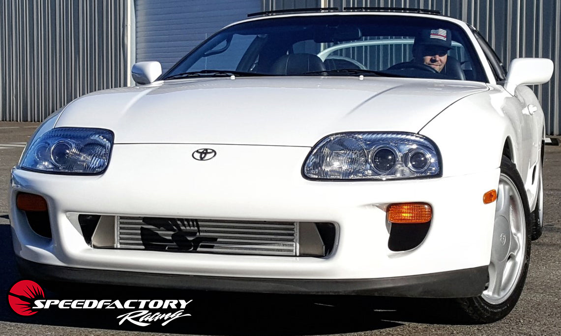 SpeedFactory Racing Standard Front Mount Intercooler Upgrade for 1993-1998 MKIV Toyota Supra Turbo - 3" Inlet / 3" Outlet (Stock to 850HP)